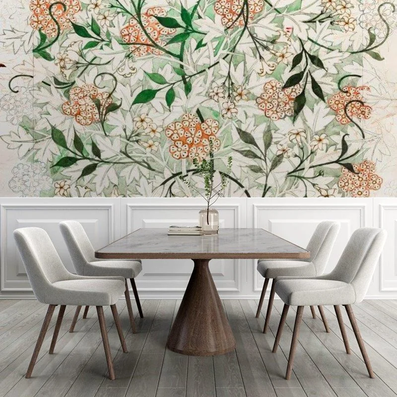 Jasmine by William Morris, printed and installed on a wall by Smart Art