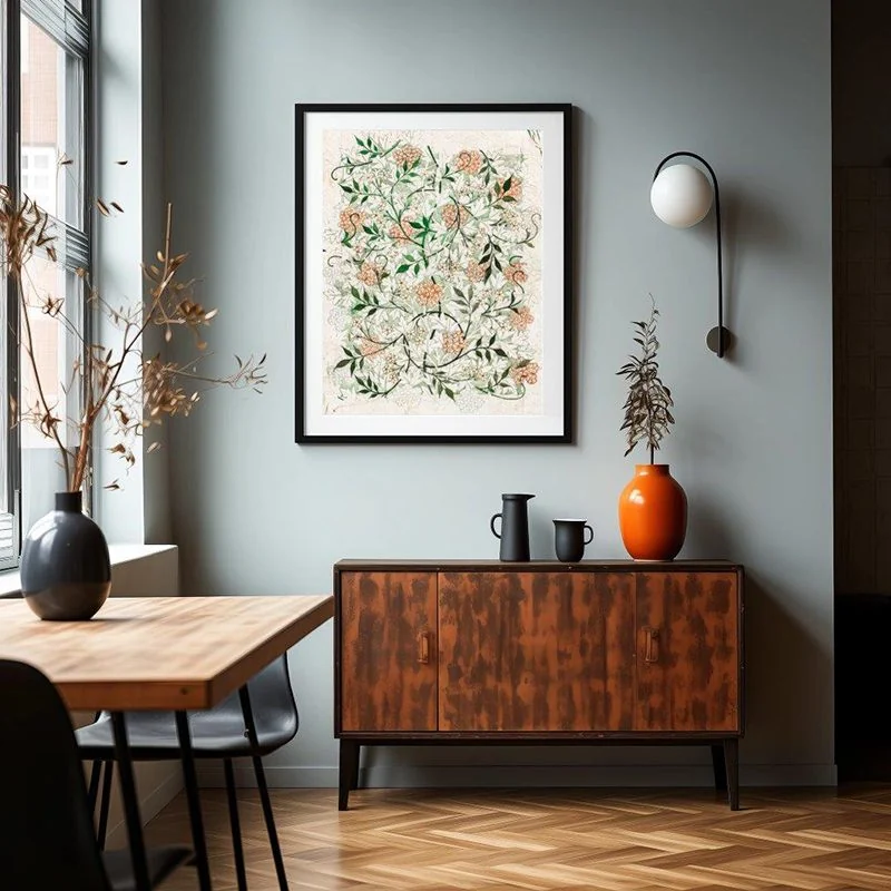 Jasmine by William Morris, printed and installed on a wall by Smart Art