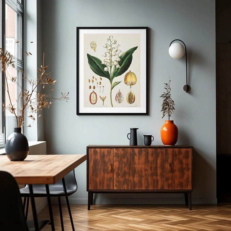 Jasmine, Vintage Botanicals by William Morris, printed and installed on a wall by Smart Art