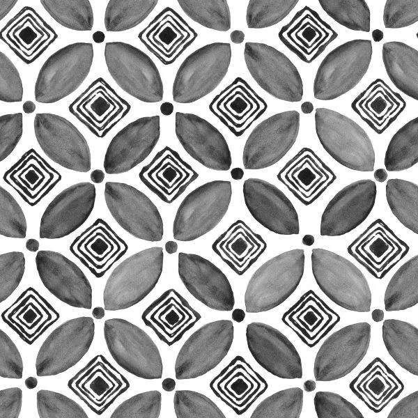 Geometric Lotus Tile