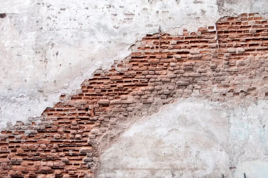 Bricks Distressed wallpaper shown on a room wall