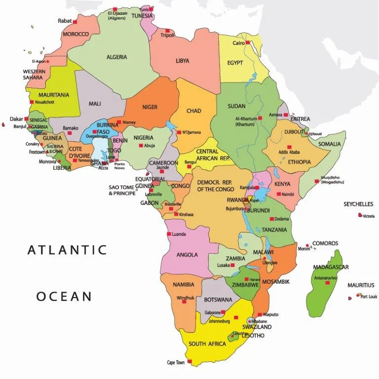 African Nations Map
