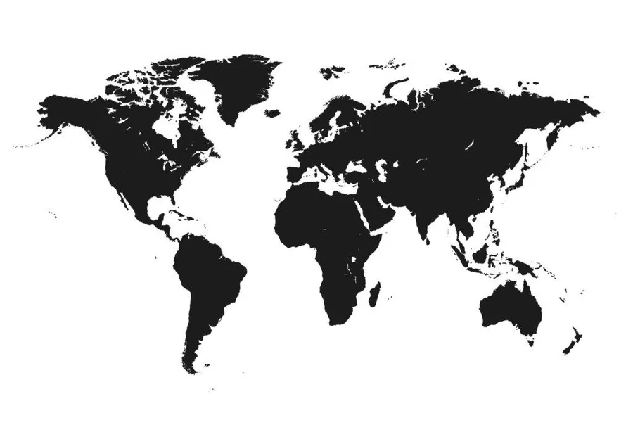 World Map Mural