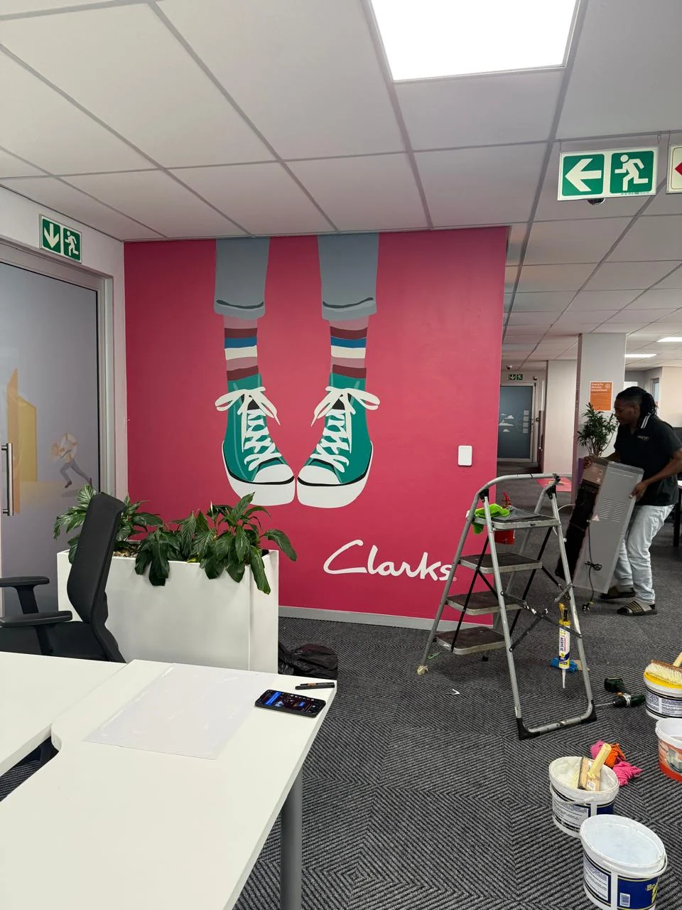 Clarks — installed by Smart Art